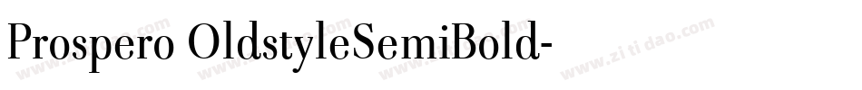 Prospero OldstyleSemiBold字体转换